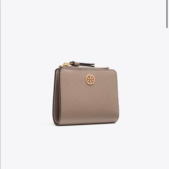 Tory Burch Handbags - NWT TORY BURCH Authentic Gray Robinson Leather Mini Wallet